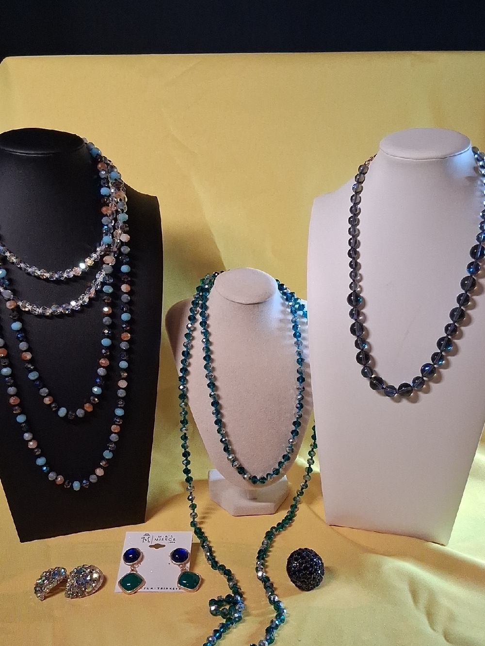Blue Tones AB and Vintage Crystal, Glass Etc.